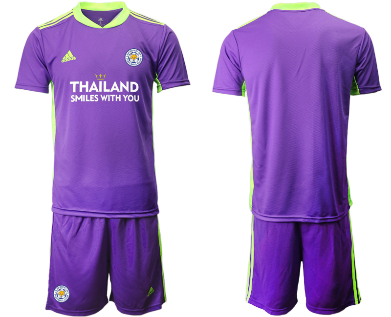 Men 2020-2021 club Leicester City purple goalkeeper Soccer Jerseys